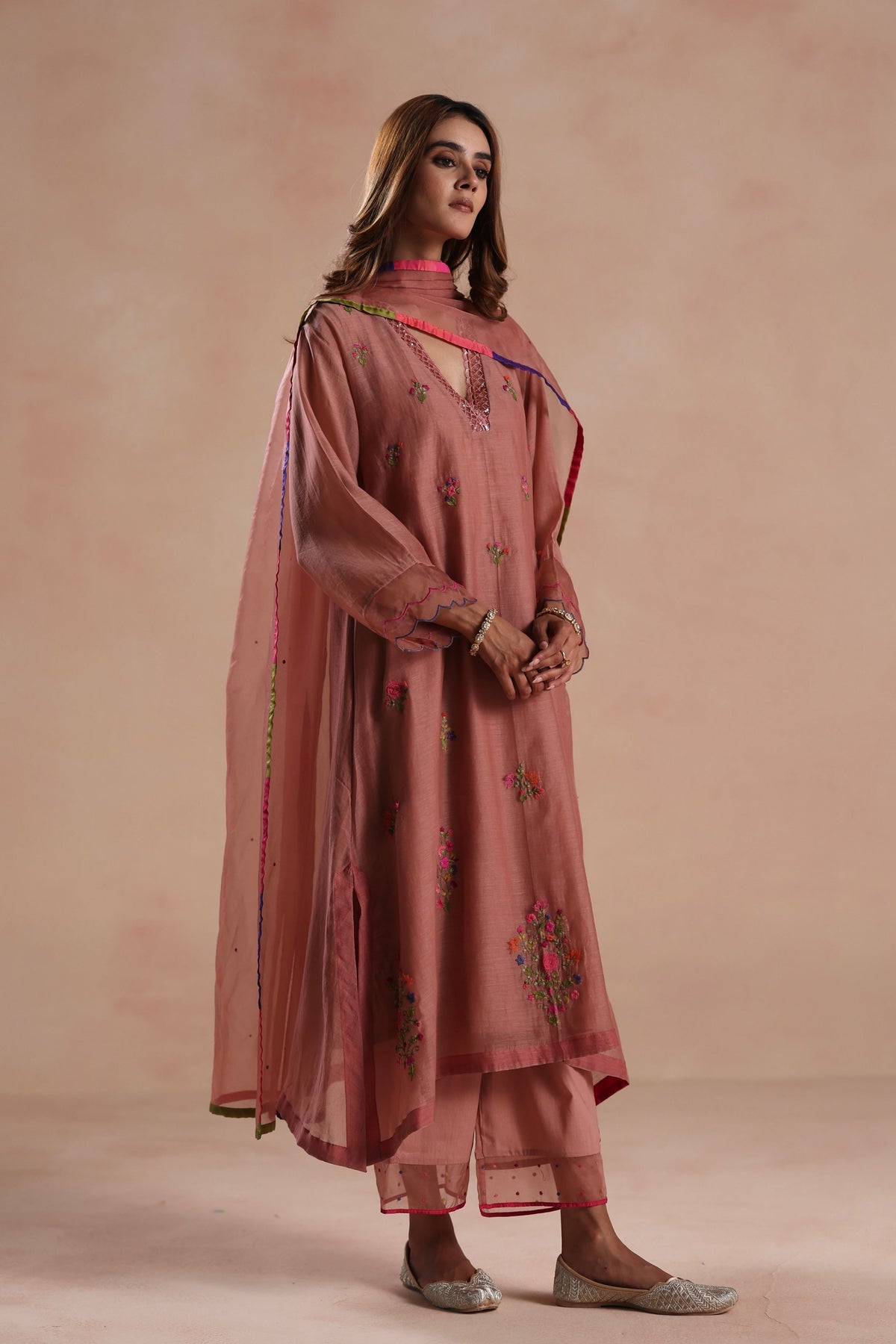 Zeya Copper Kurta Set