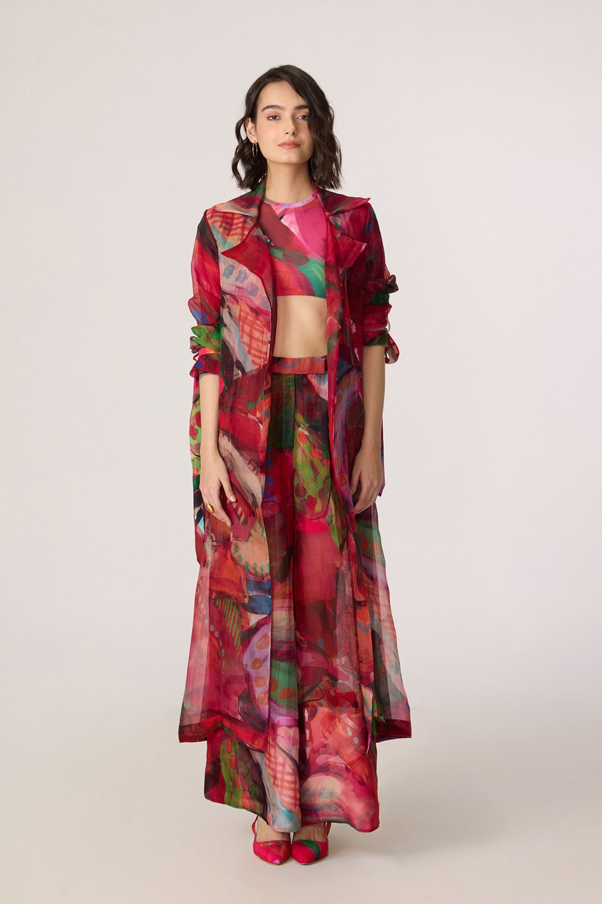 Pink Belen Trench Set