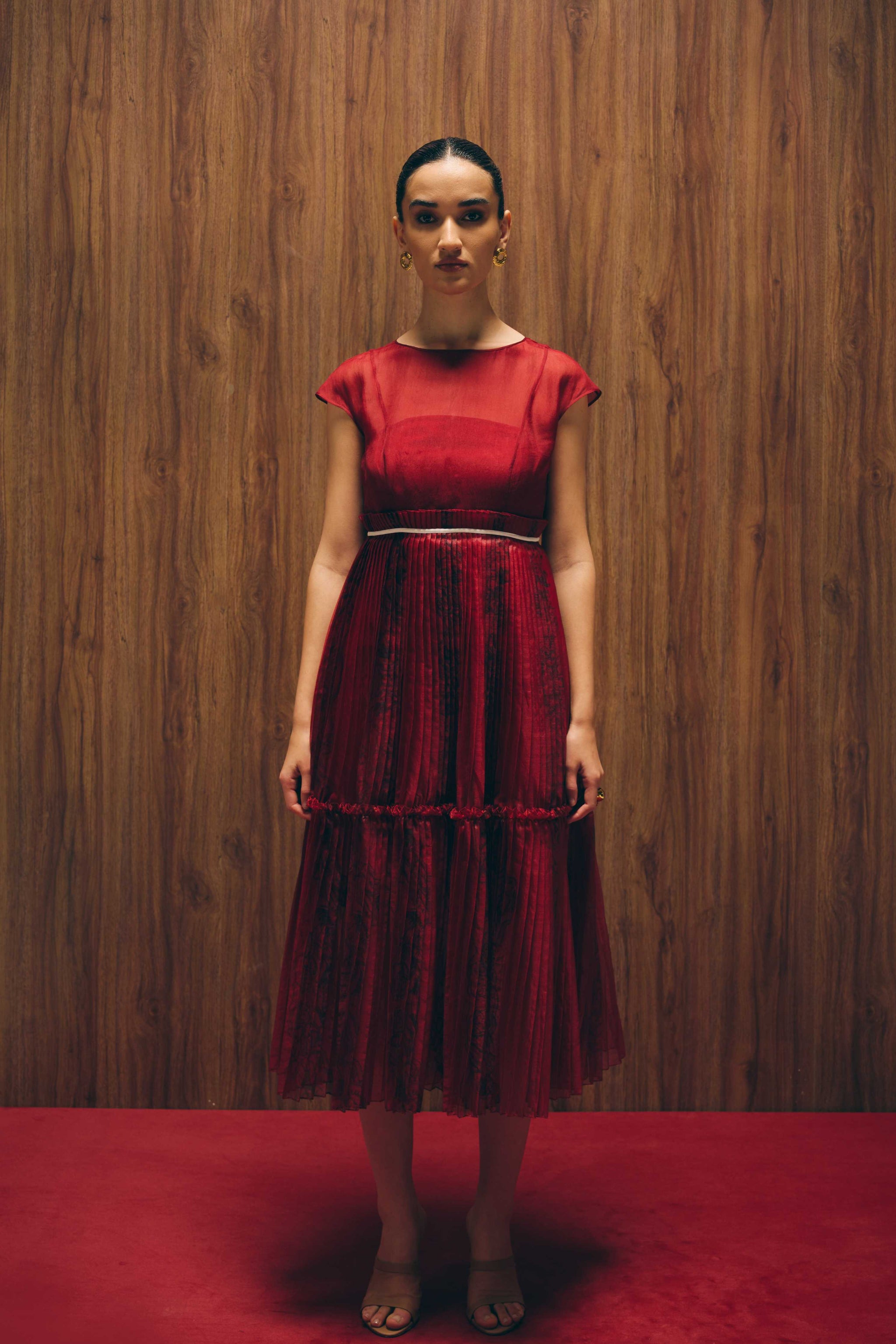 carmine red dress Carmine Bows Gown Teuta Matoshi