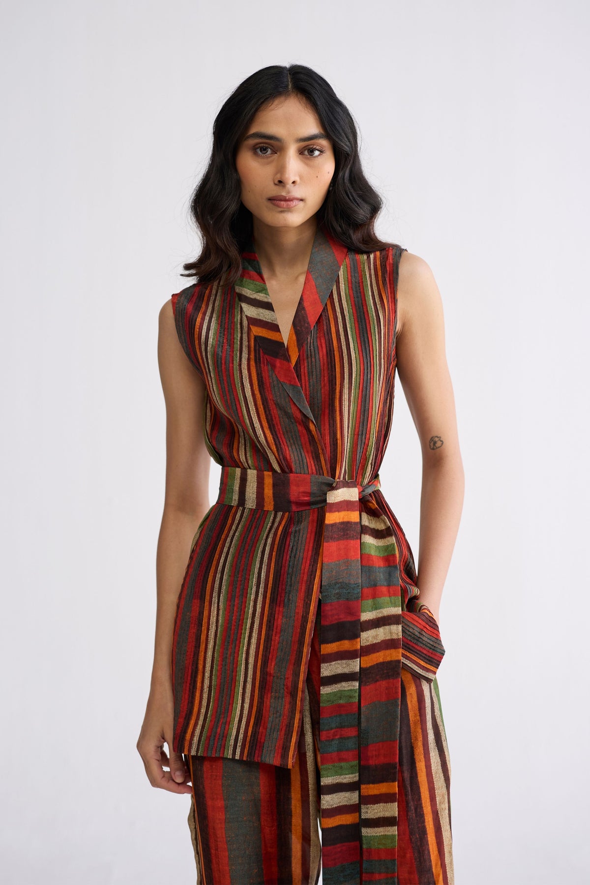 Jilian Pintucks Jacket Set