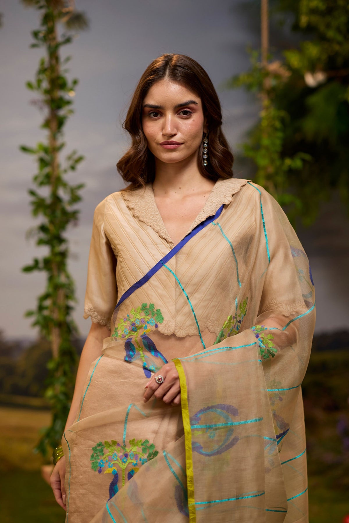Birdsong Jamdani Saree