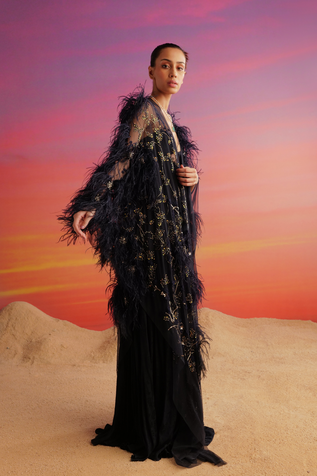 Beaut Dress With Cape