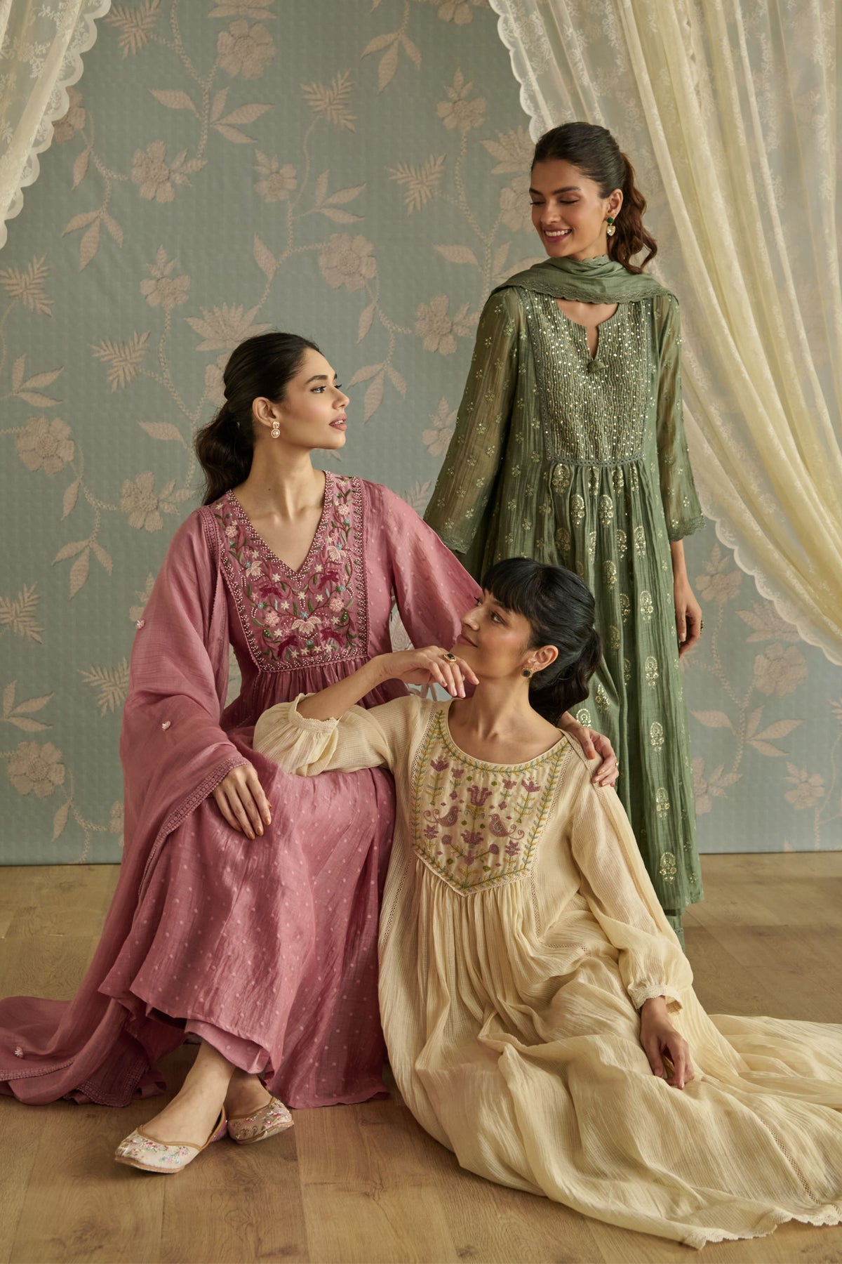 Green Nera Kurta Set