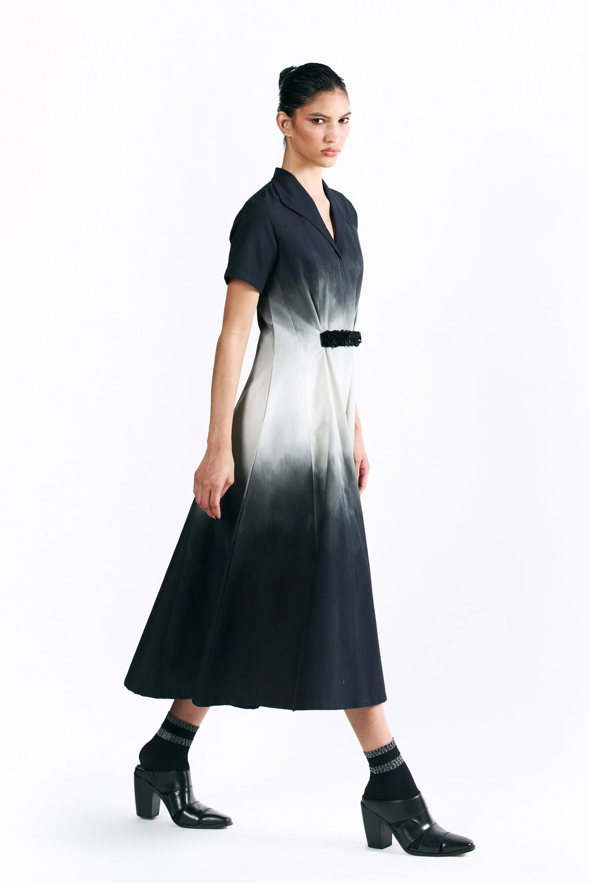 Midnight Belted Dress