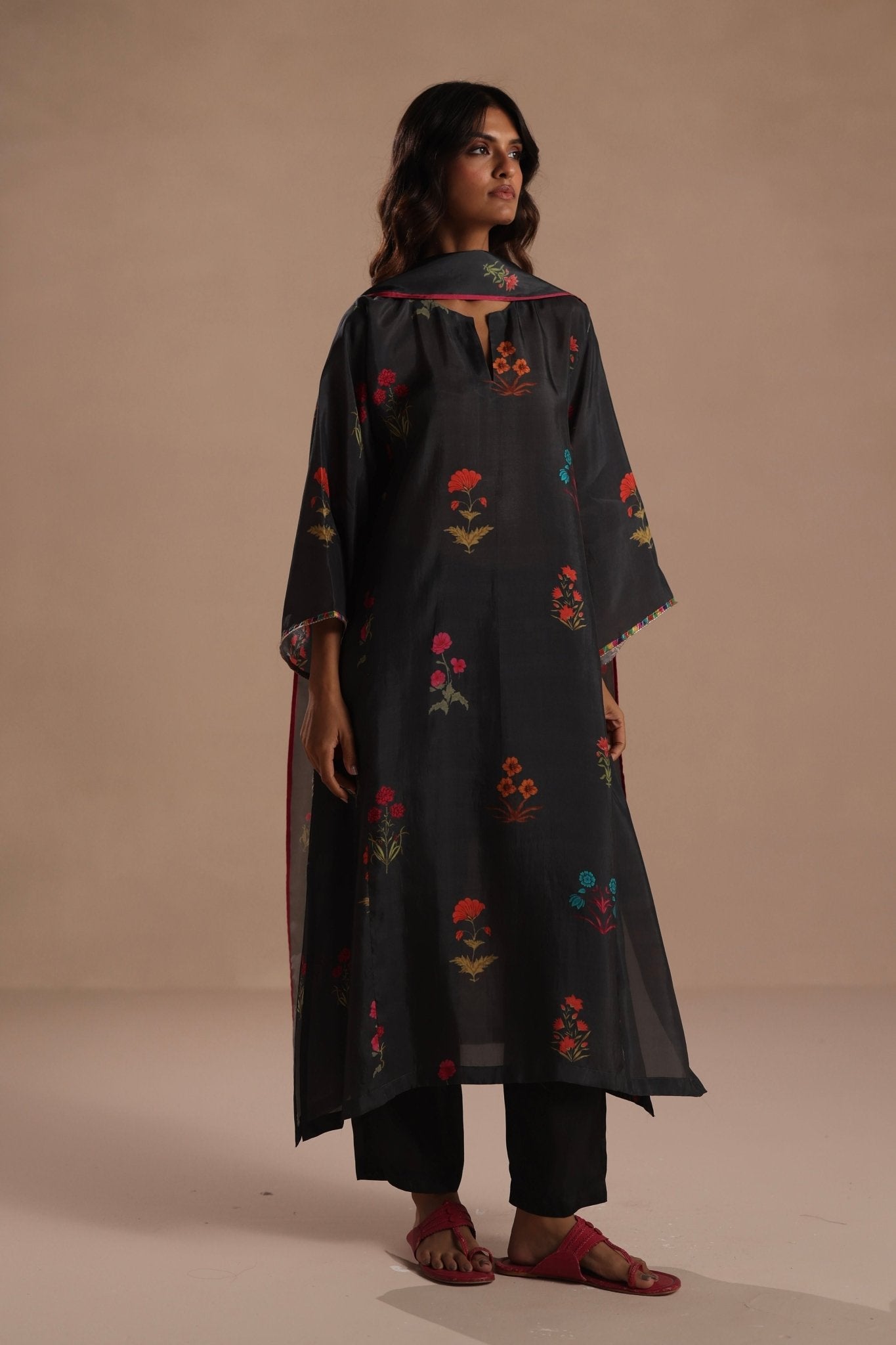 Zenia Kurta Set - Roza Pret - Elahe