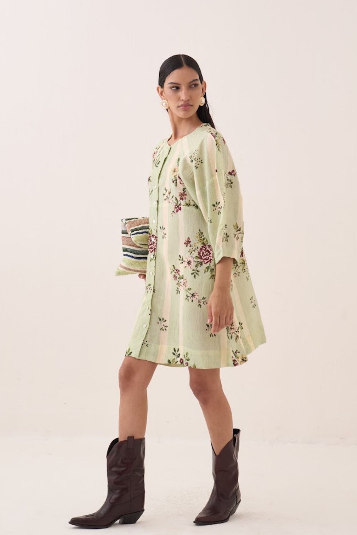 Bagiya Bubble Sleeve Aline Dress