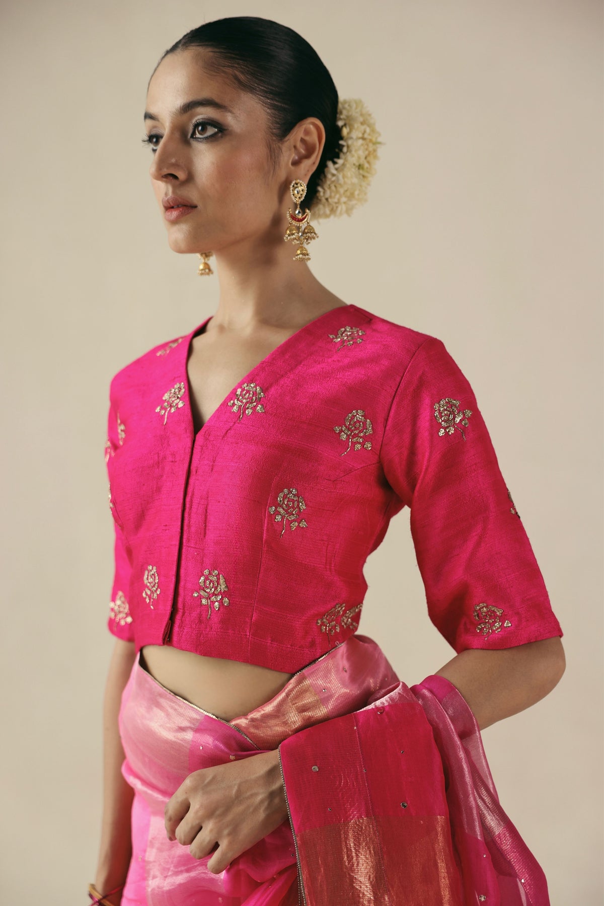 Fuchsia Amber Saree