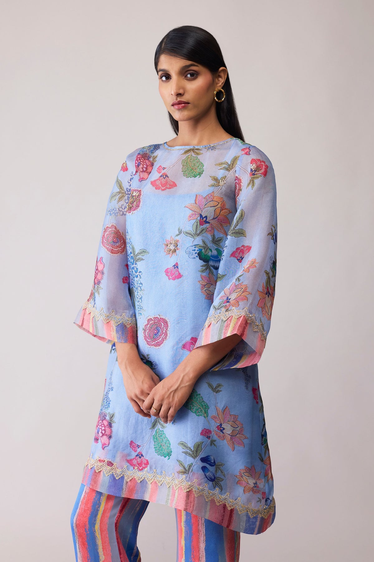 Myla Blue Print Kurta Set