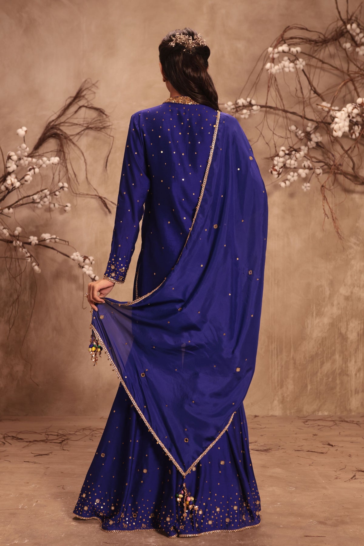Indigo Sharara Set
