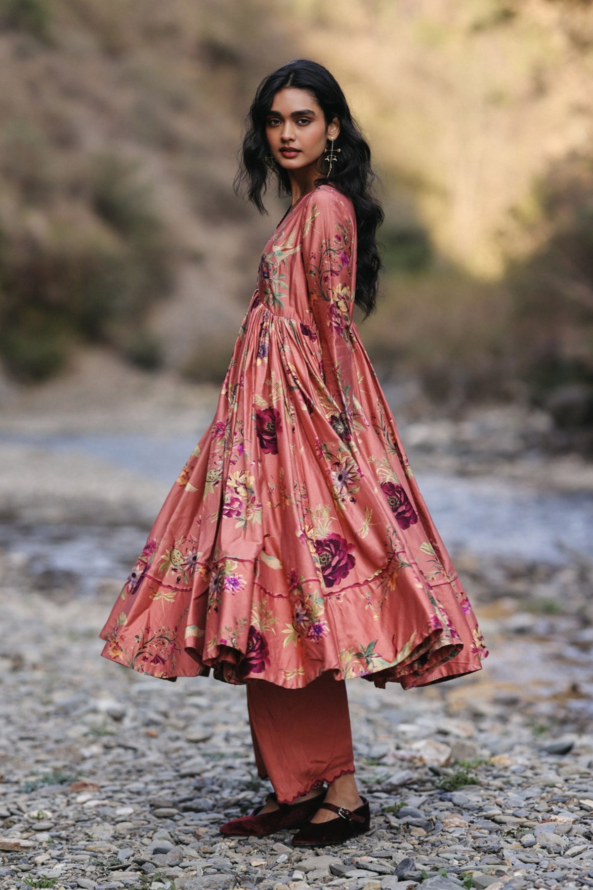 Blush Meadow Anarkali Set