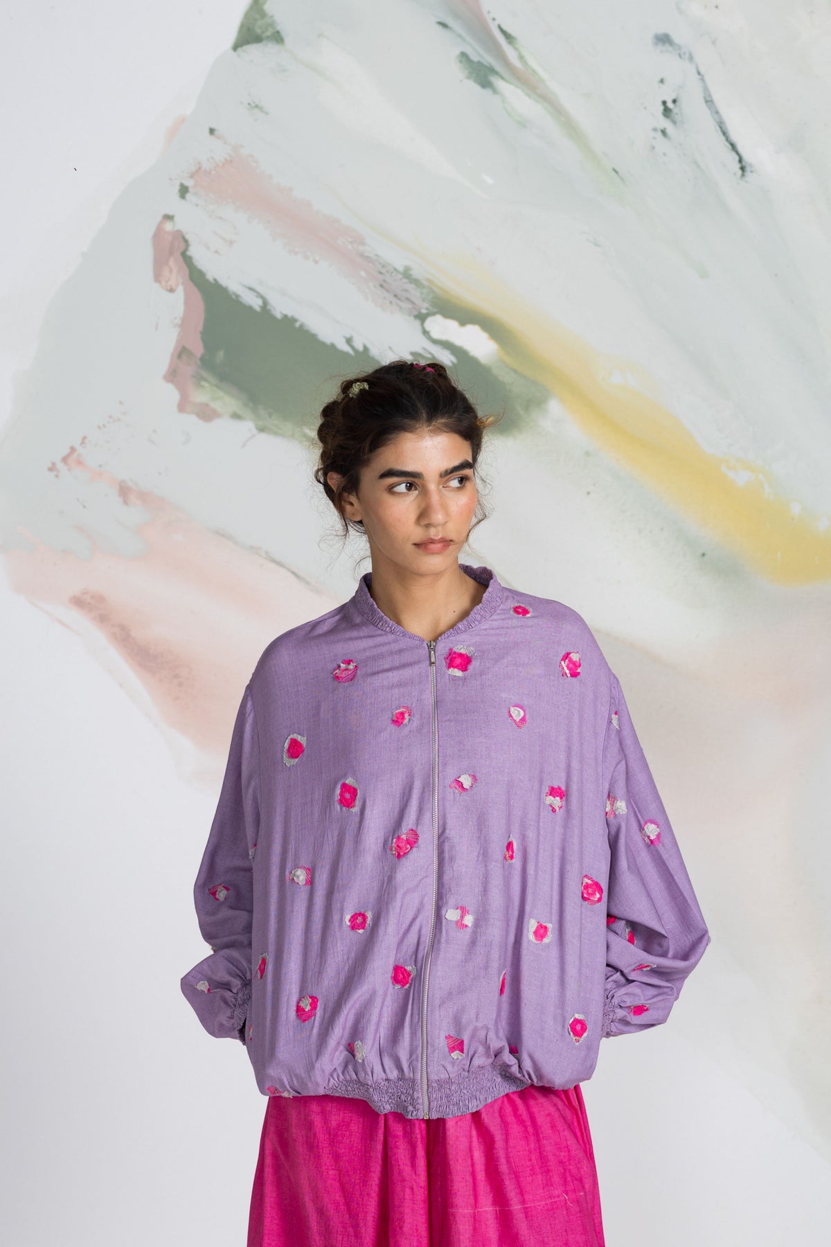Petal Pop Bomber Jacket