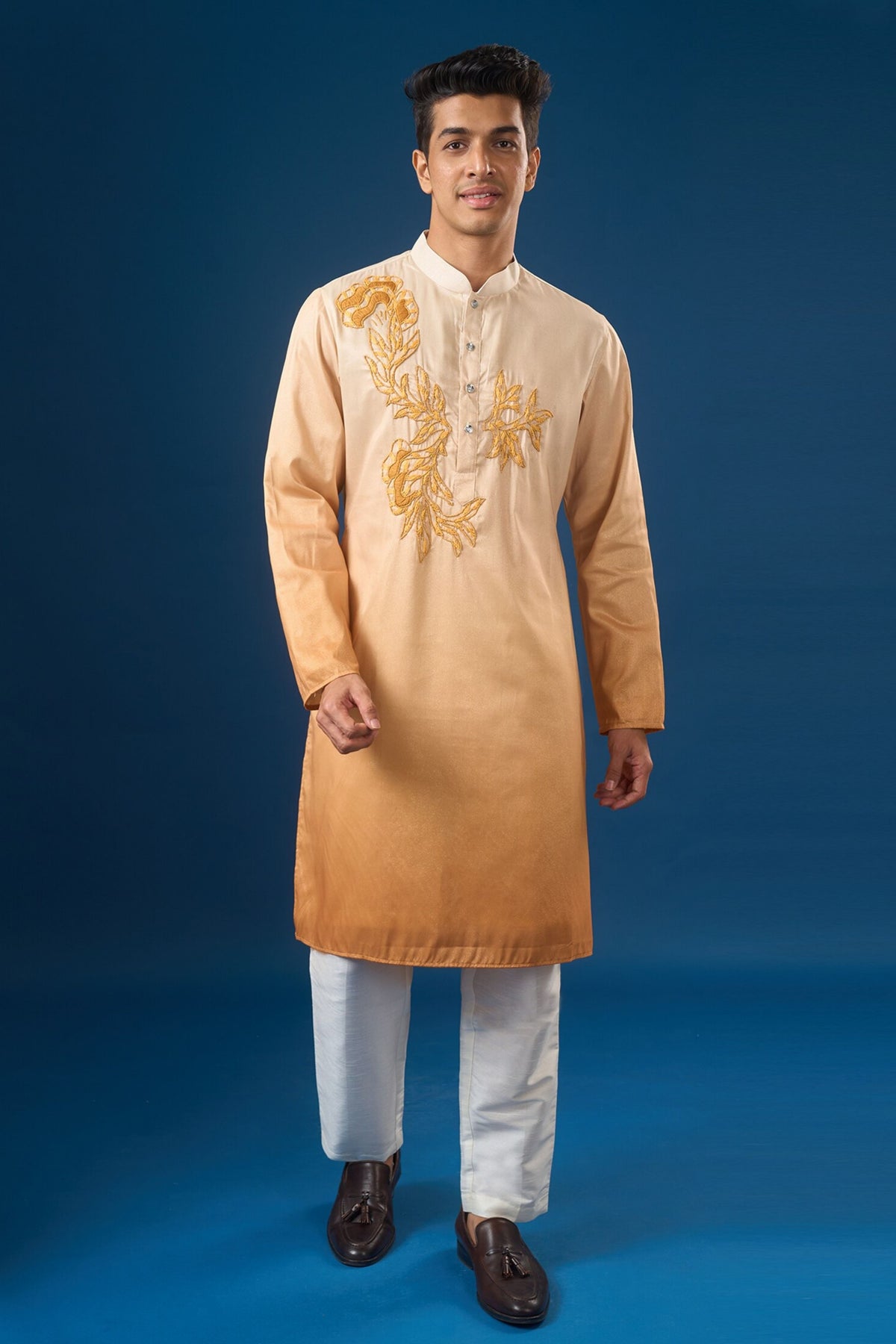 Yellow Ombre Kurta Set