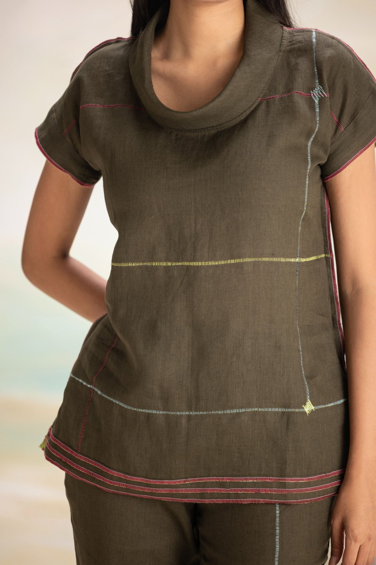Over Lock Avocado Co-ord Set
