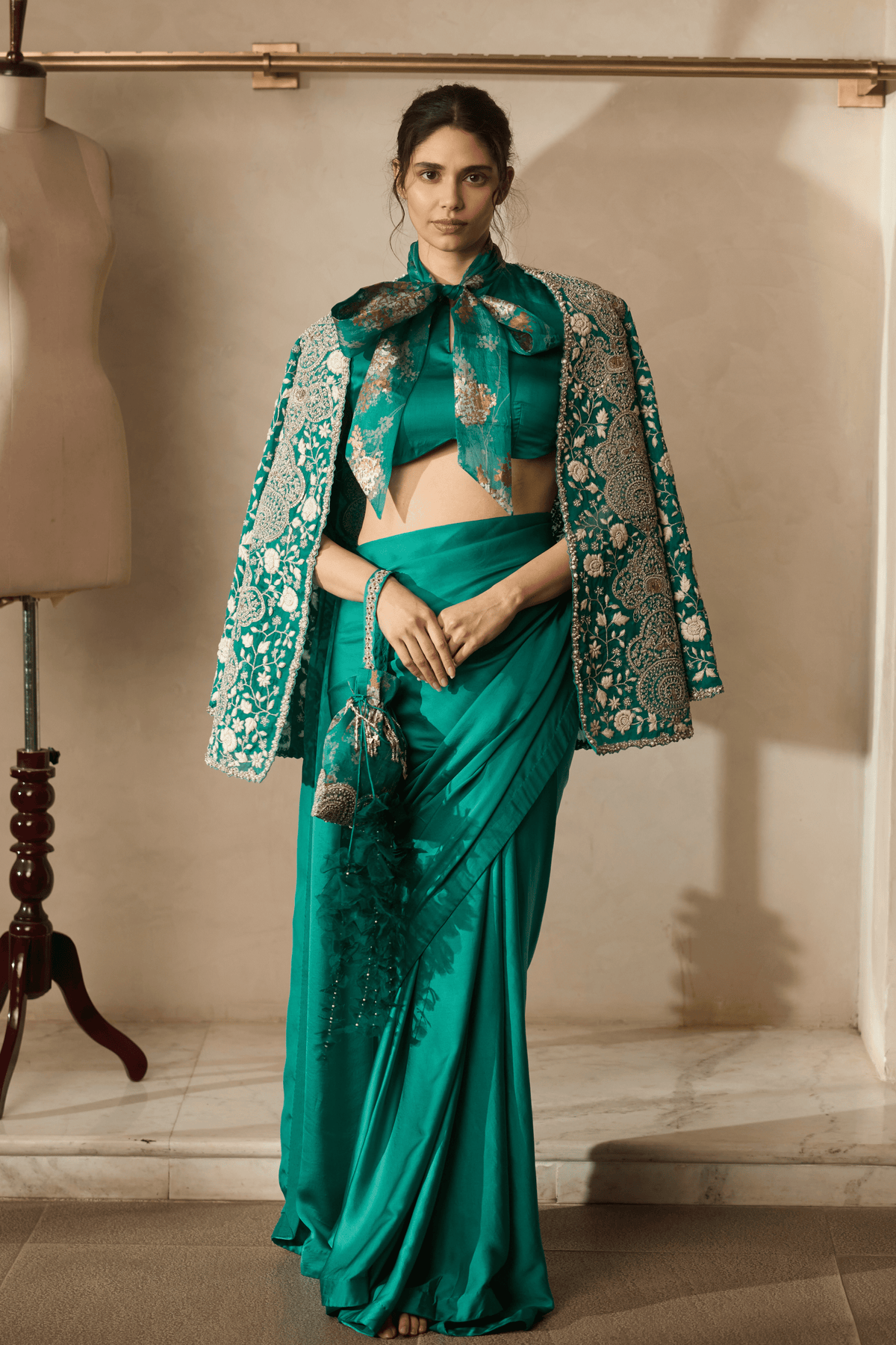 Mina Jacket Saree Set
