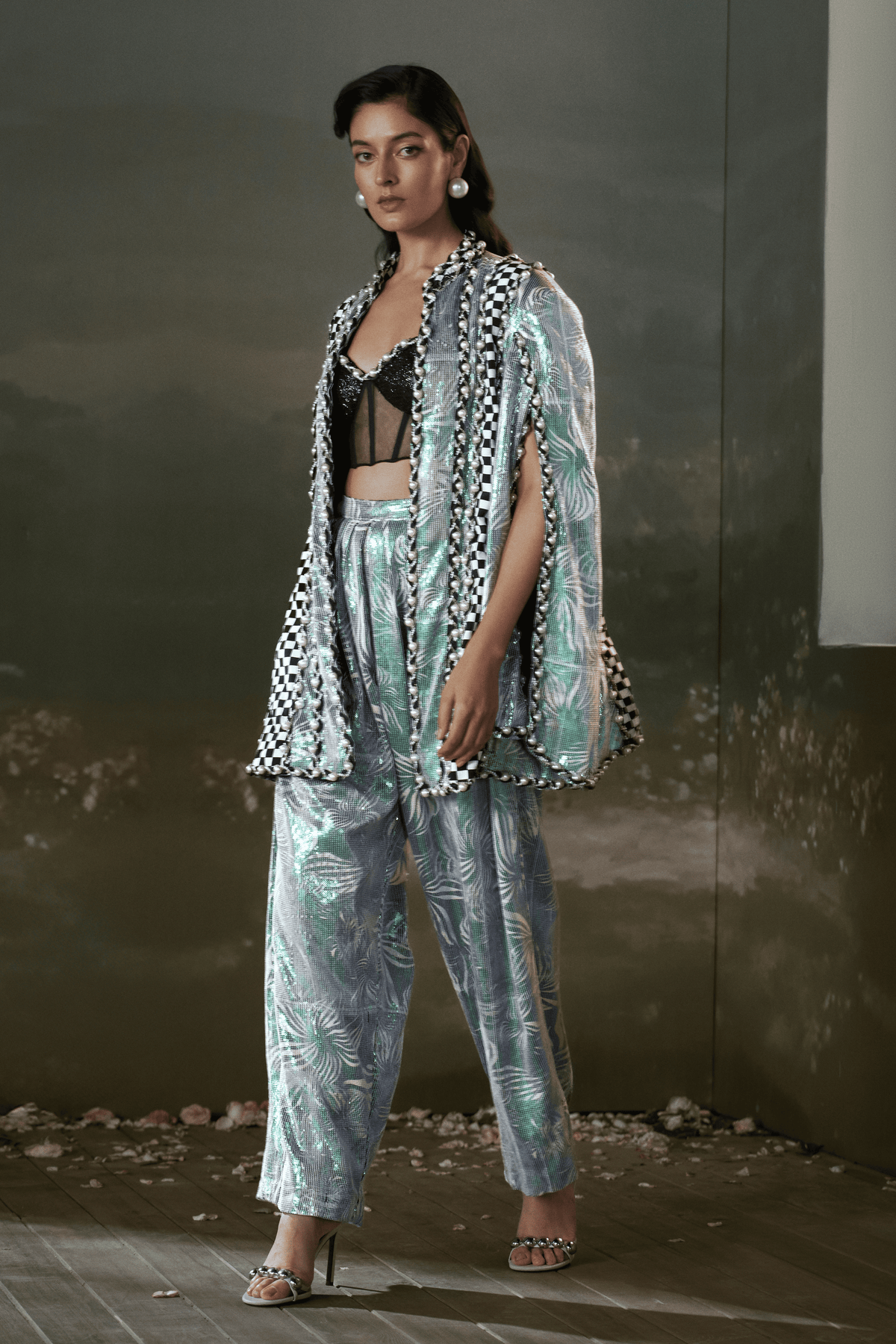 Printed Metallic Co-ord Set