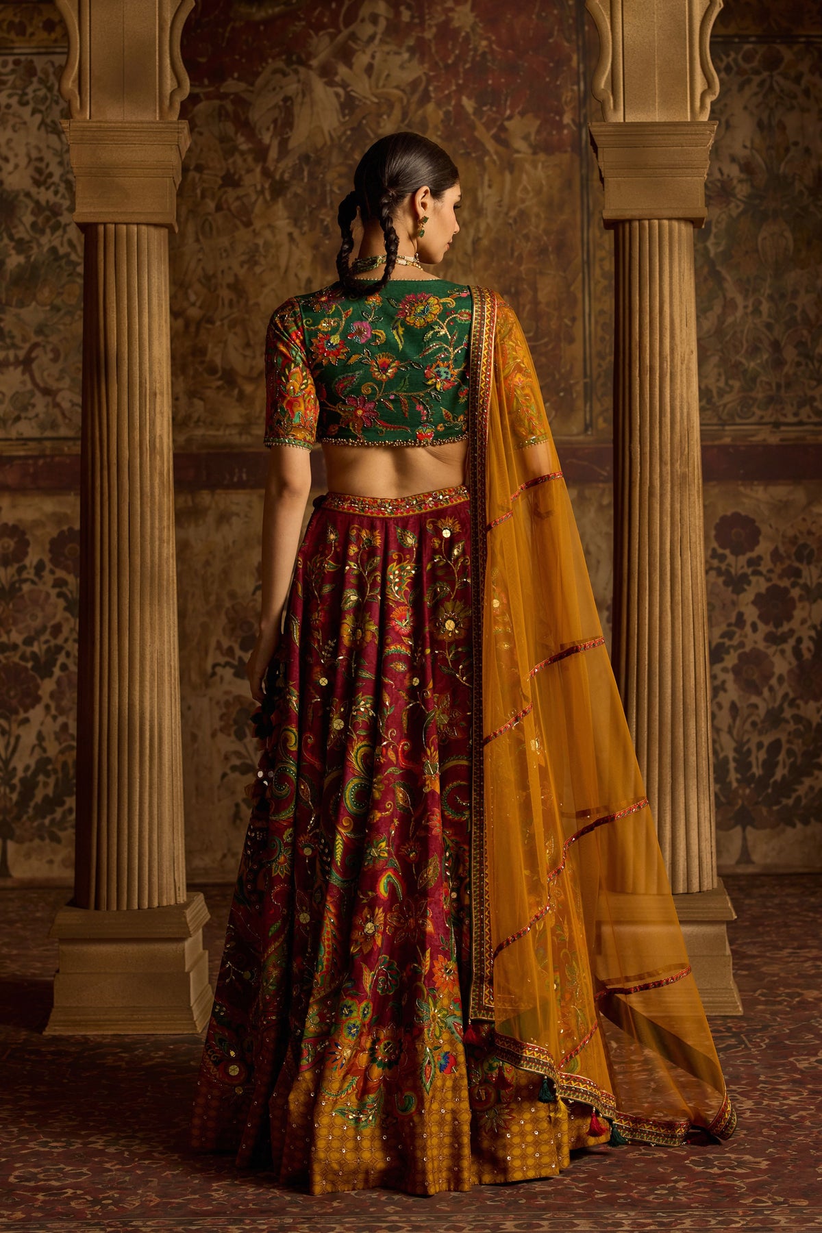 Riddhima Rust Lehenga Set