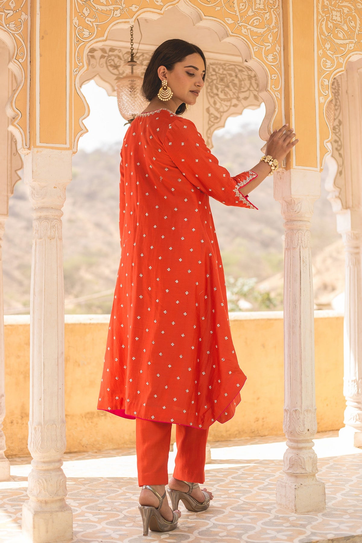 Orange Kurta Set