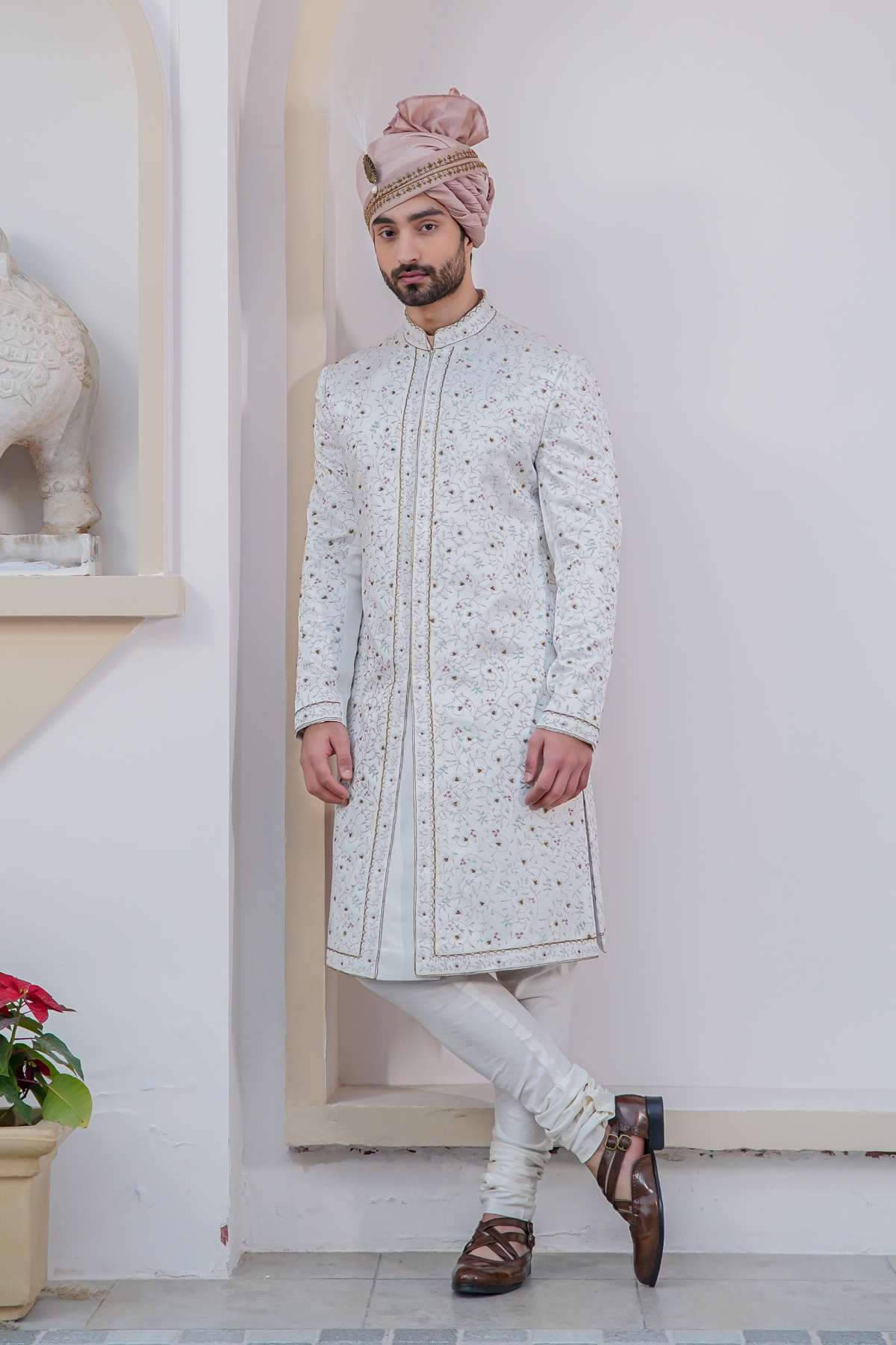 Ivory Chasm Sherwani Set