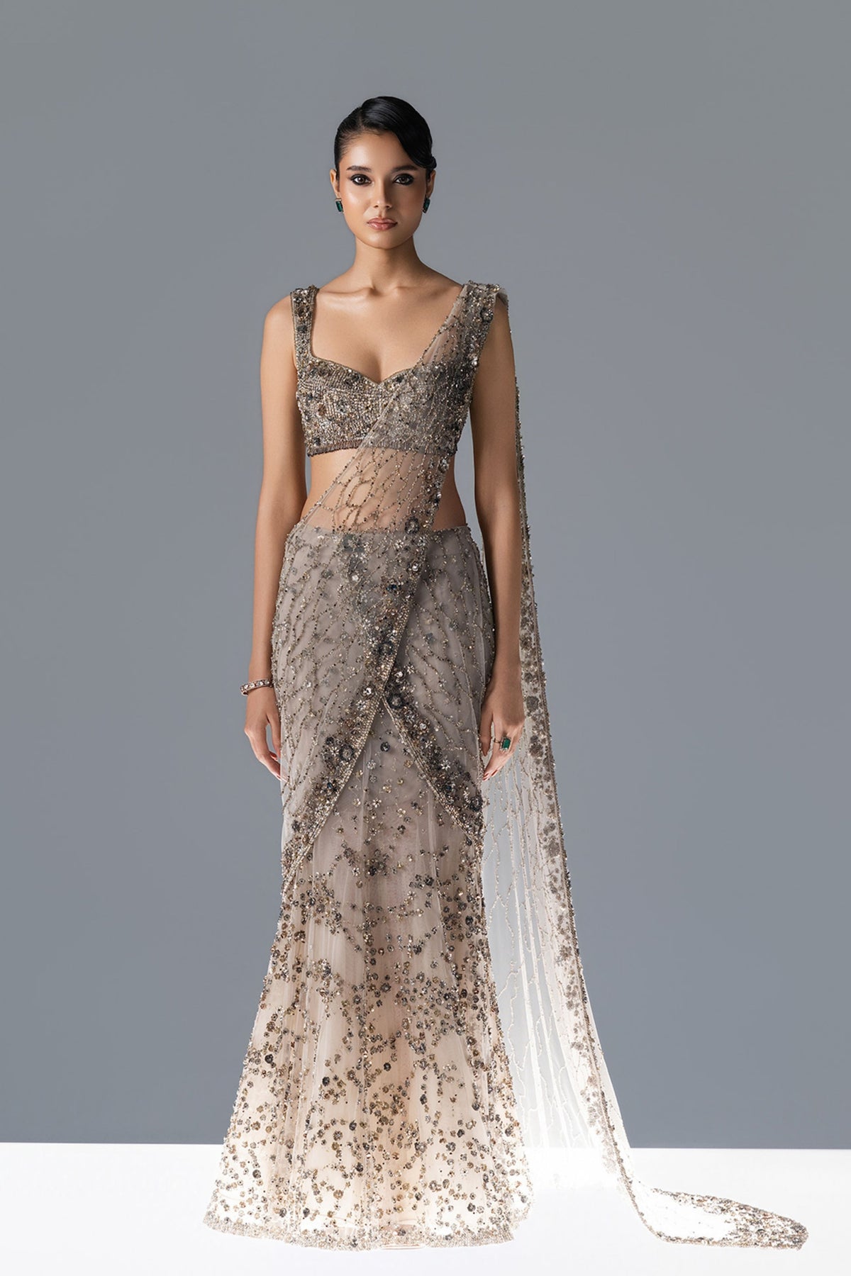 Moonvine Draped Saree set