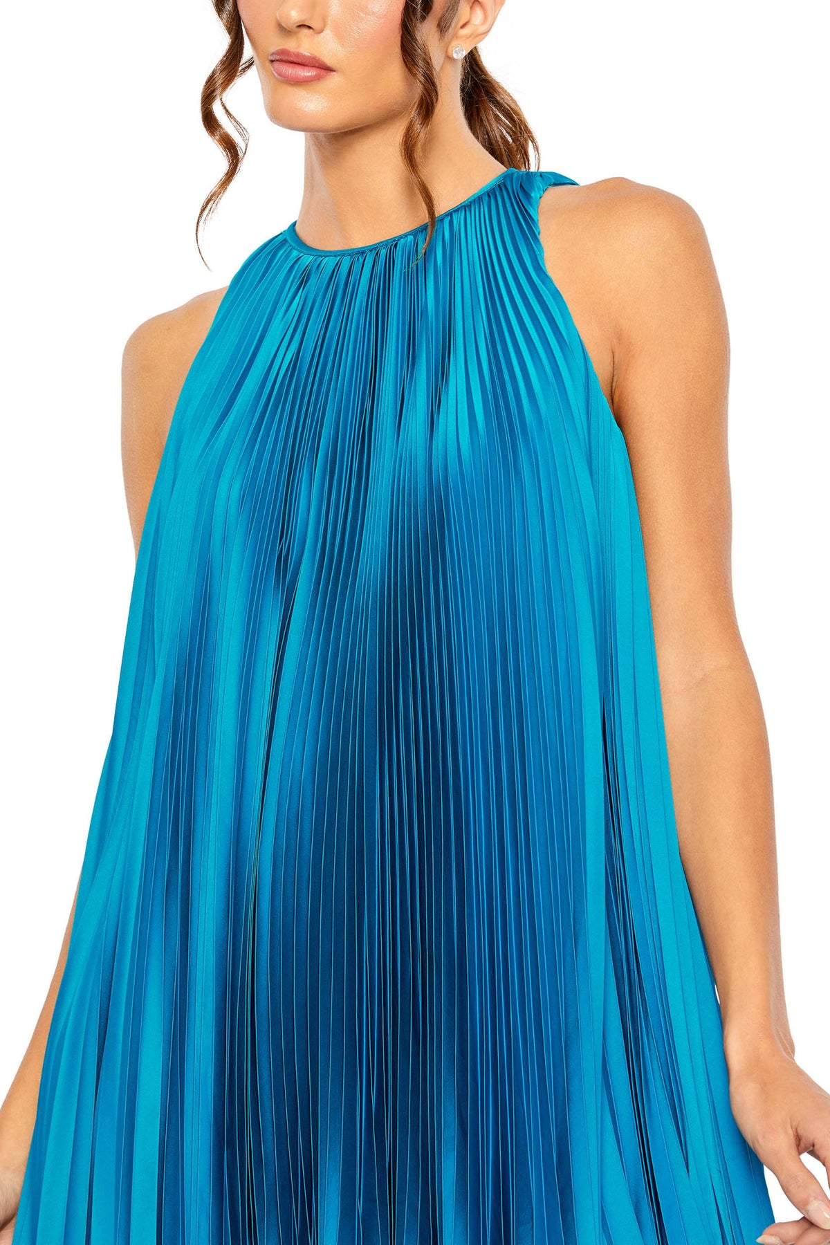 Halter Neckline Sleeveless Short Dress