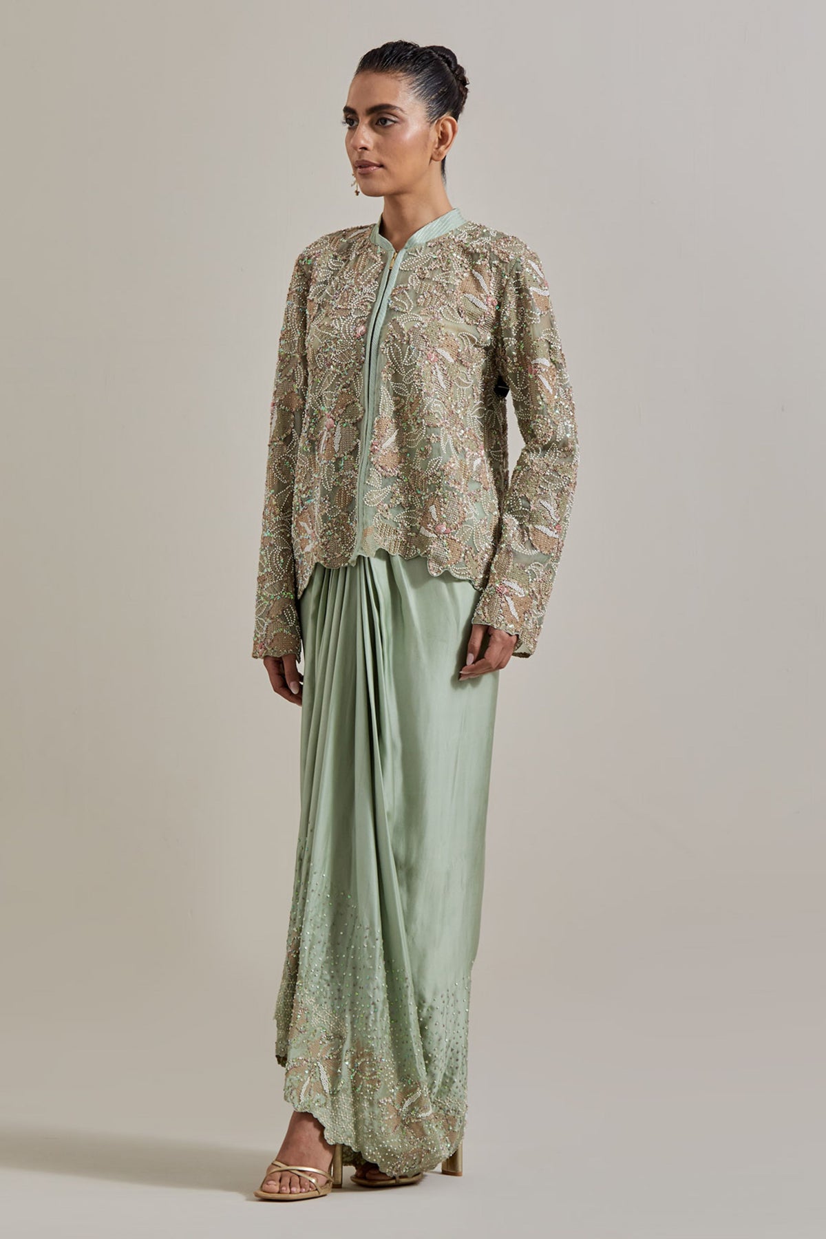 Glimmer Drape Skirt Set