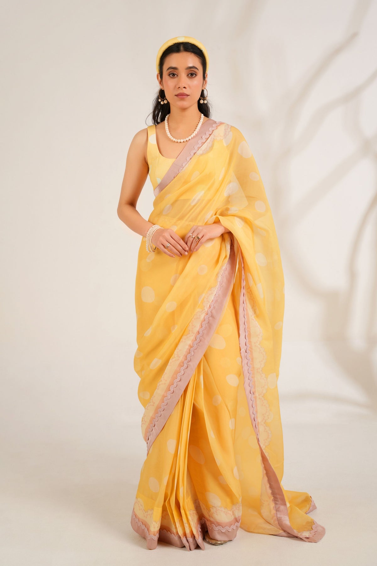 Lemon Sorbet Saree Set