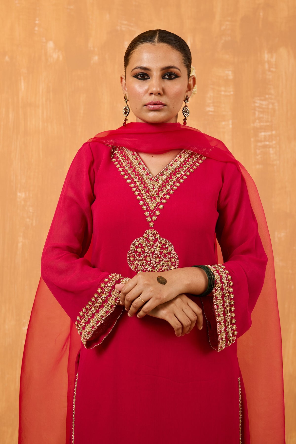 Fuchsia Pink Sharara Set