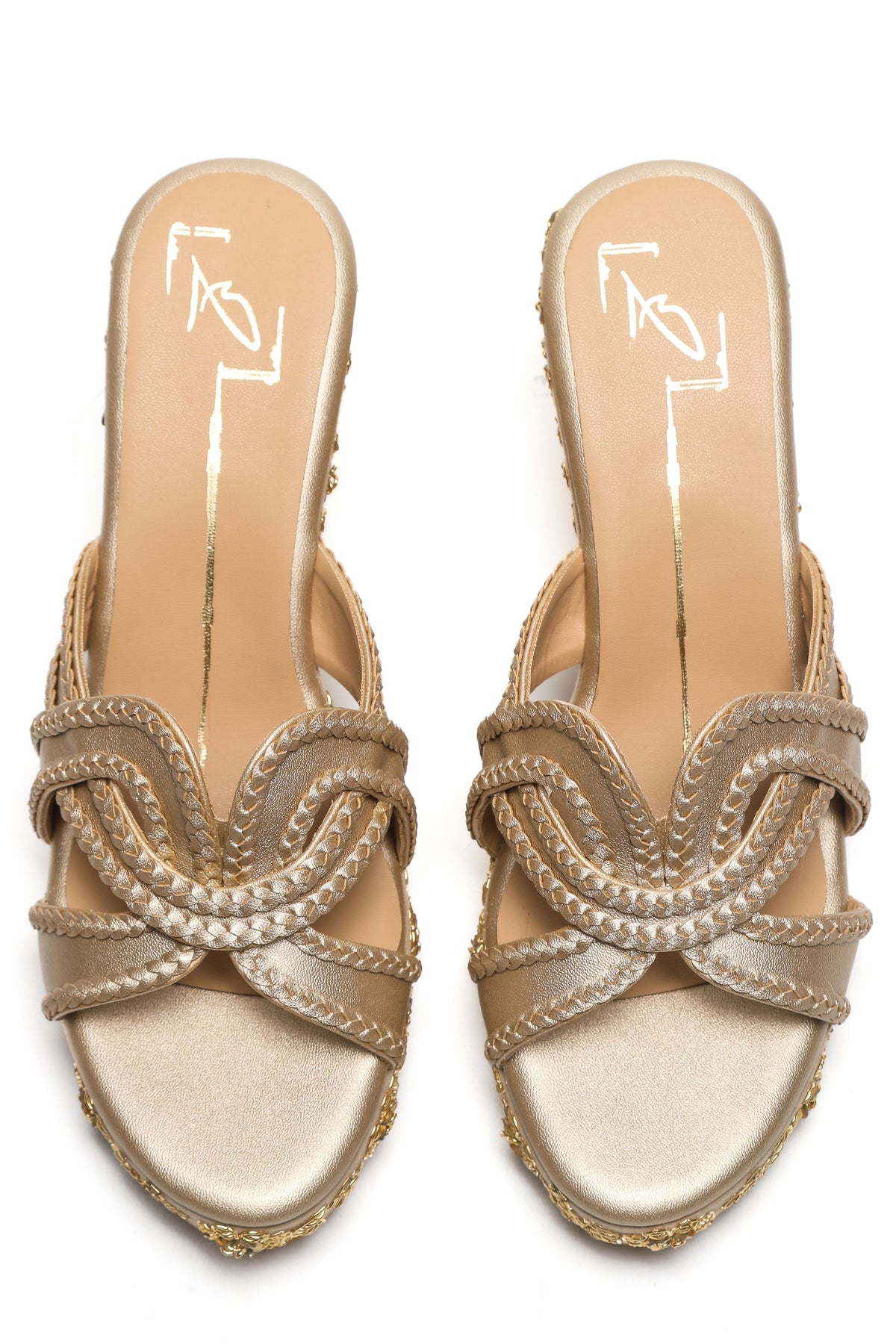 Gold Elegance Block Heel