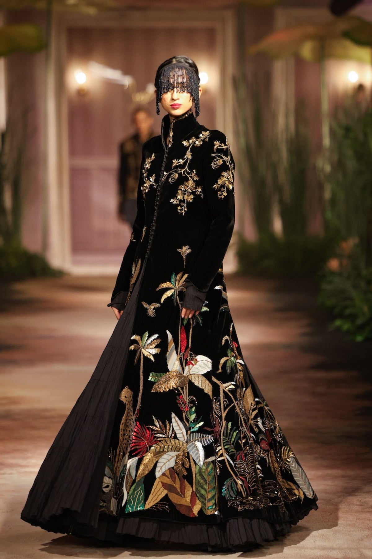 Long Velvet Black Jacket