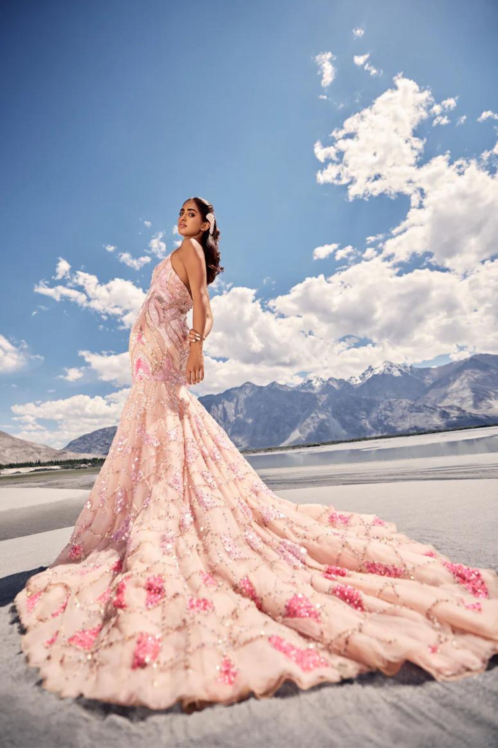 Bhawna Rao - Multicolor pink mermaid flare gown XS Bhawna Rao - Multicolor pink mermaid flare gown XS