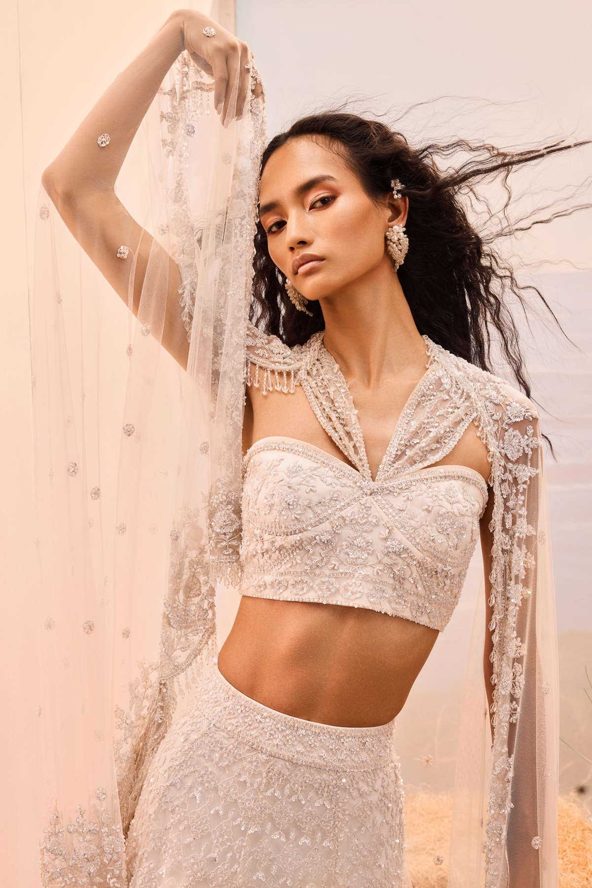 Ivory Lehenga Set
