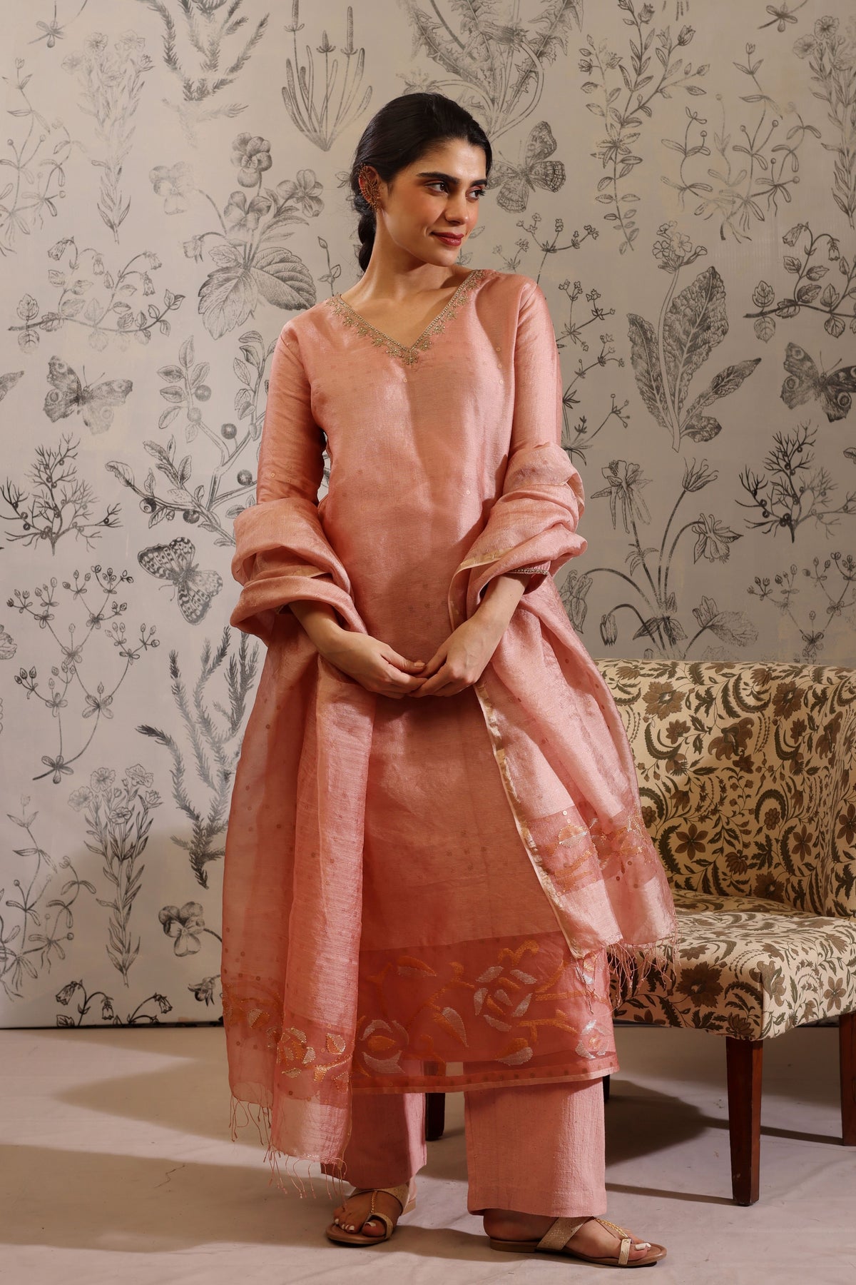Udaya Old Rose Kurta Set
