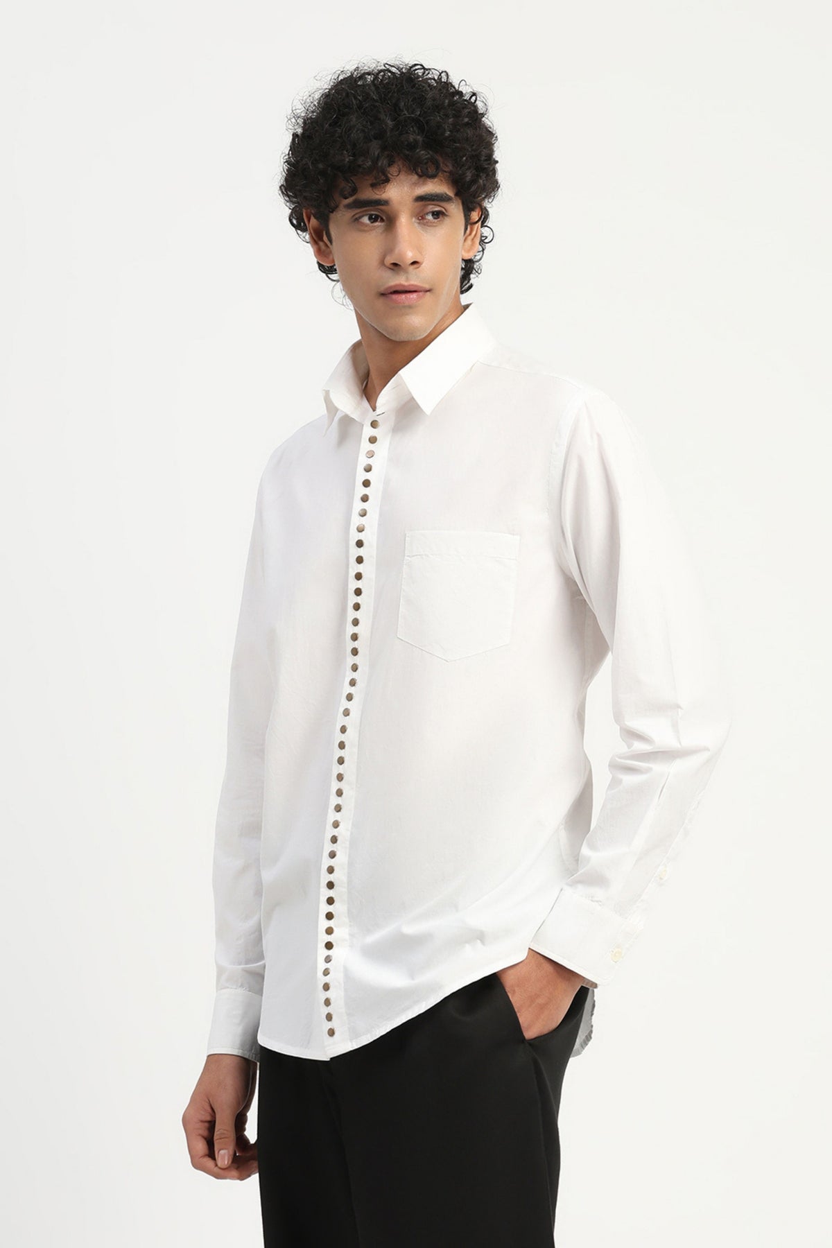 Studs Placket Shirt