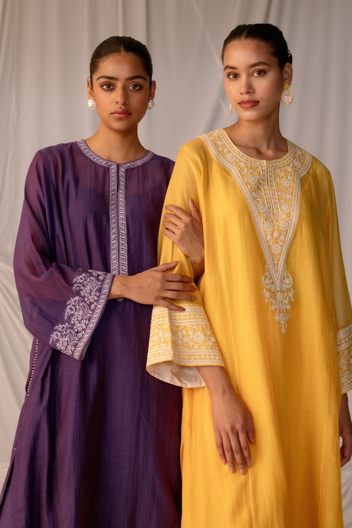 Mango Embroidered Tunic &amp; Trouser Set
