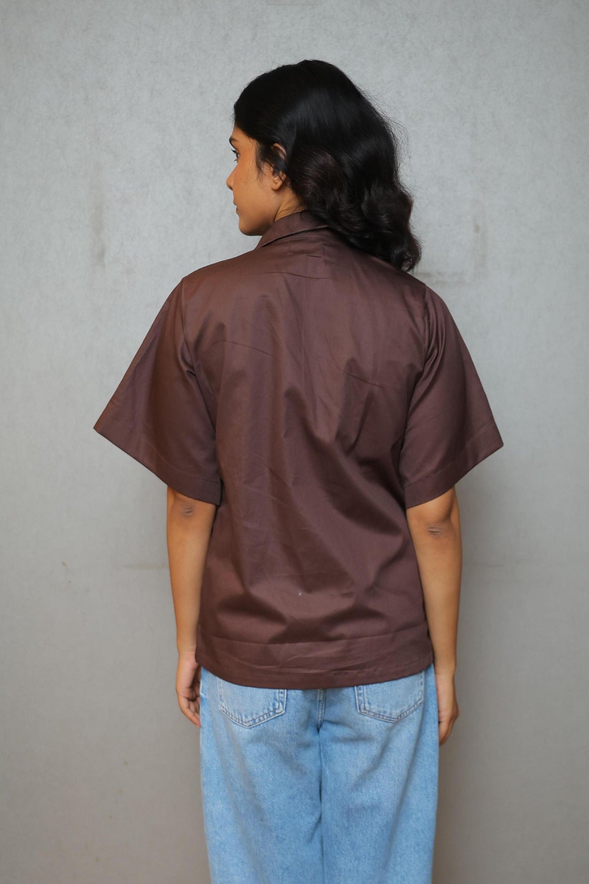 Drfitwood Textured Pocket Brown Shirt