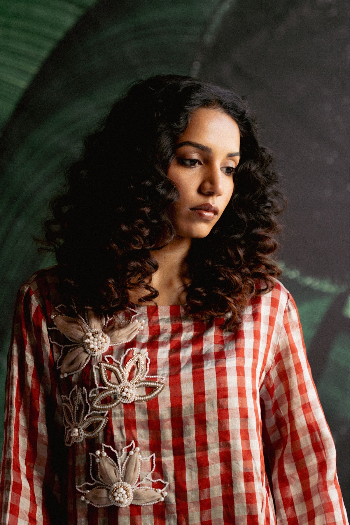 Red Check Tunic With Pants