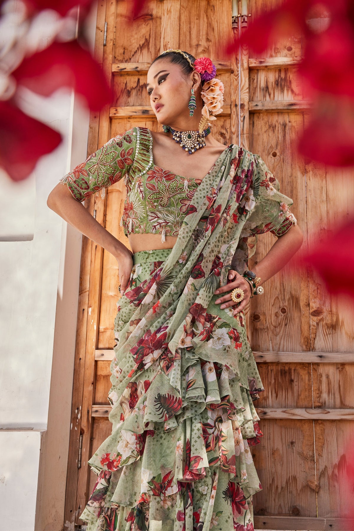 Sufi Draped Saree Set