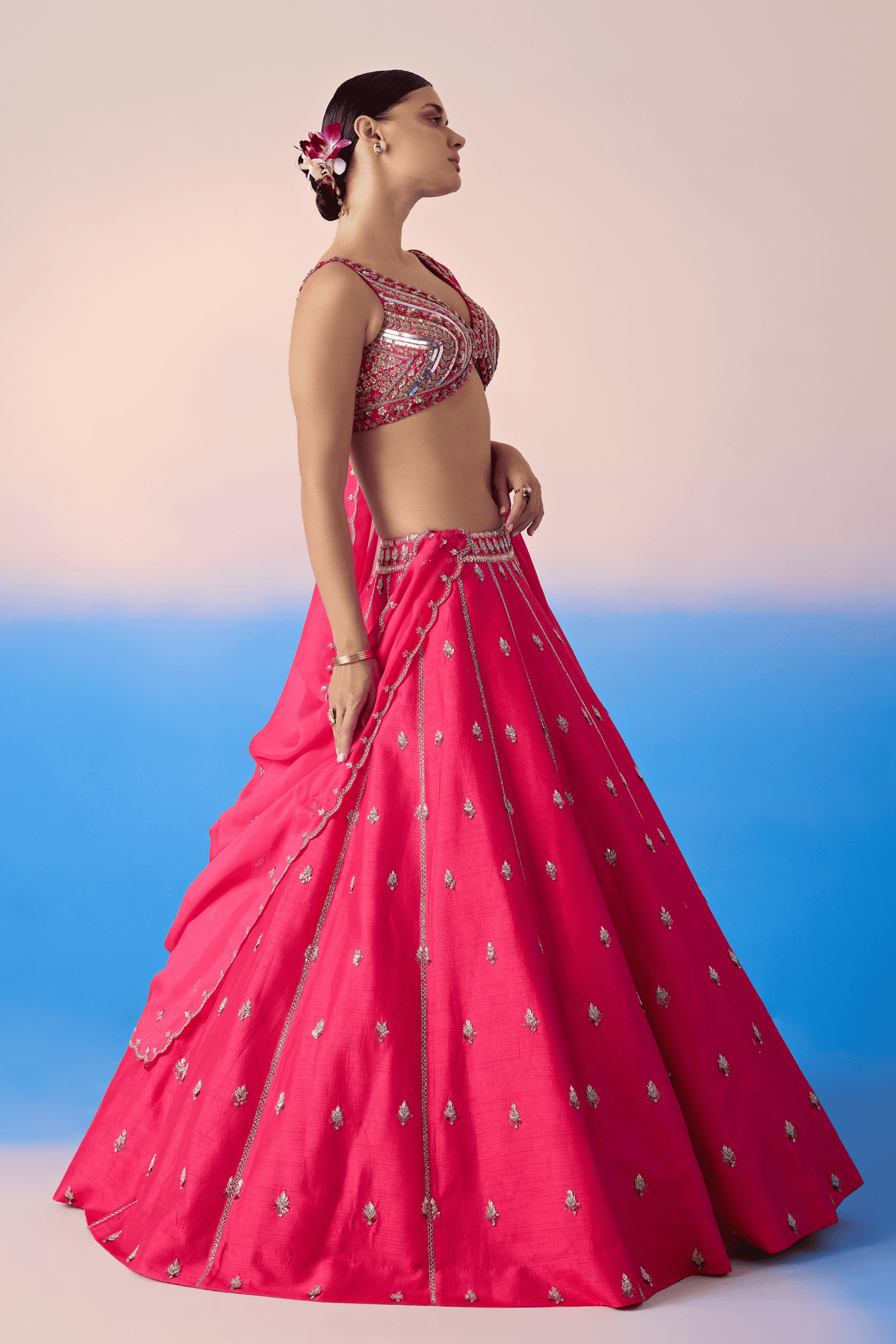 Hot Pink Lehenga Set