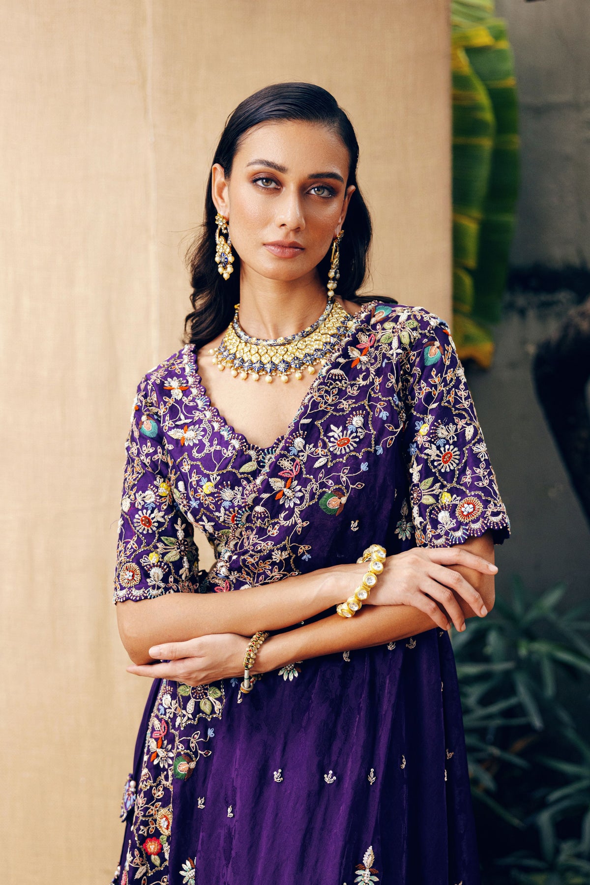 Purple Lehenga Set