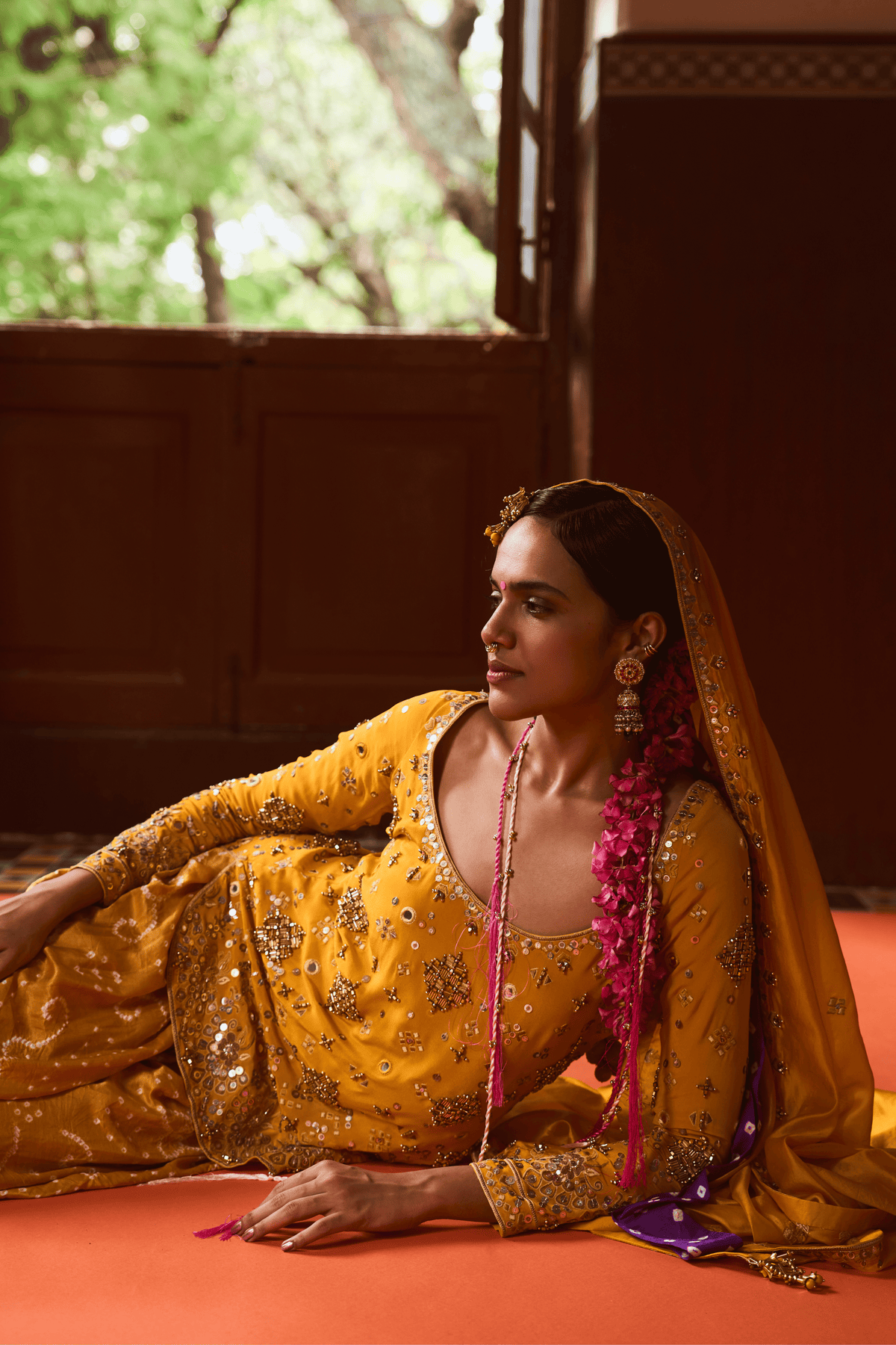 Mustard Short Kurta Set