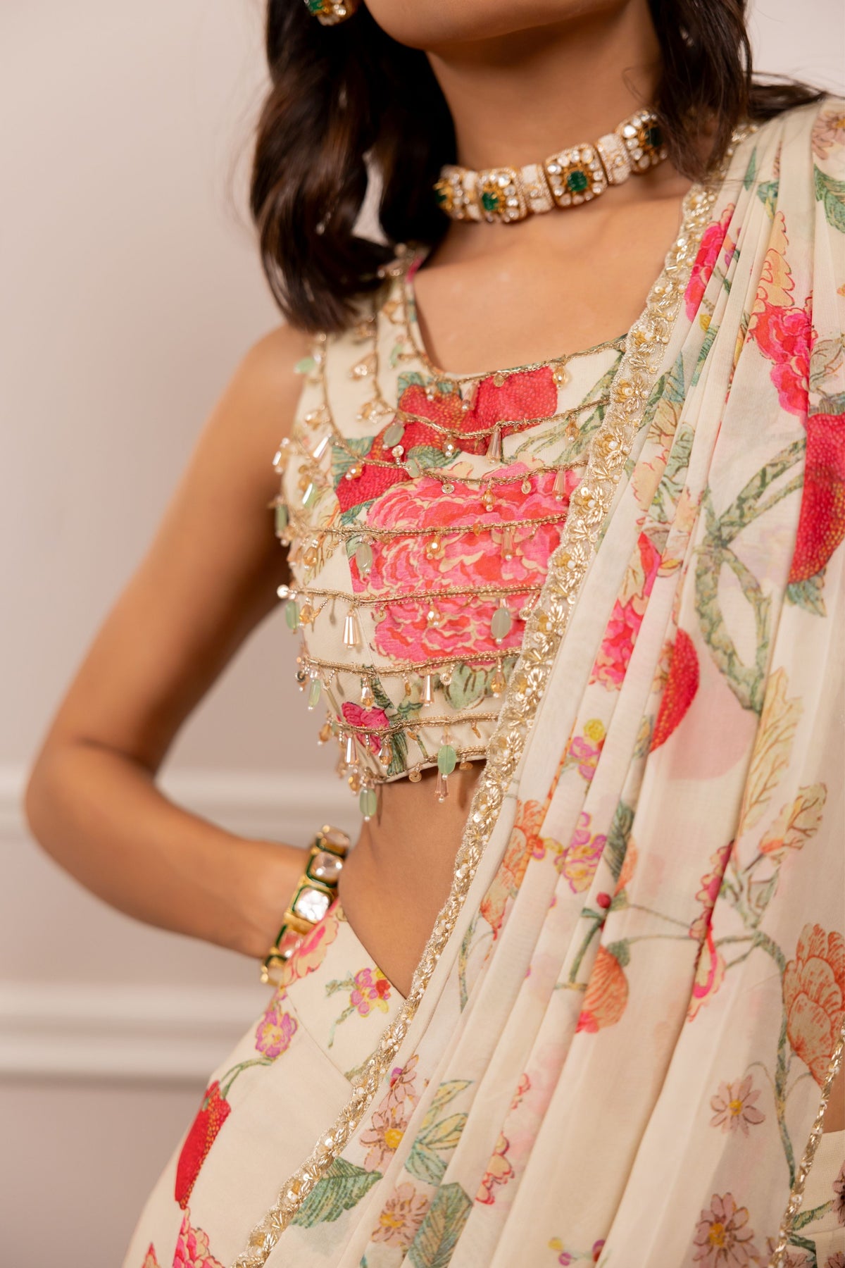 Kiara Drape Saree Set