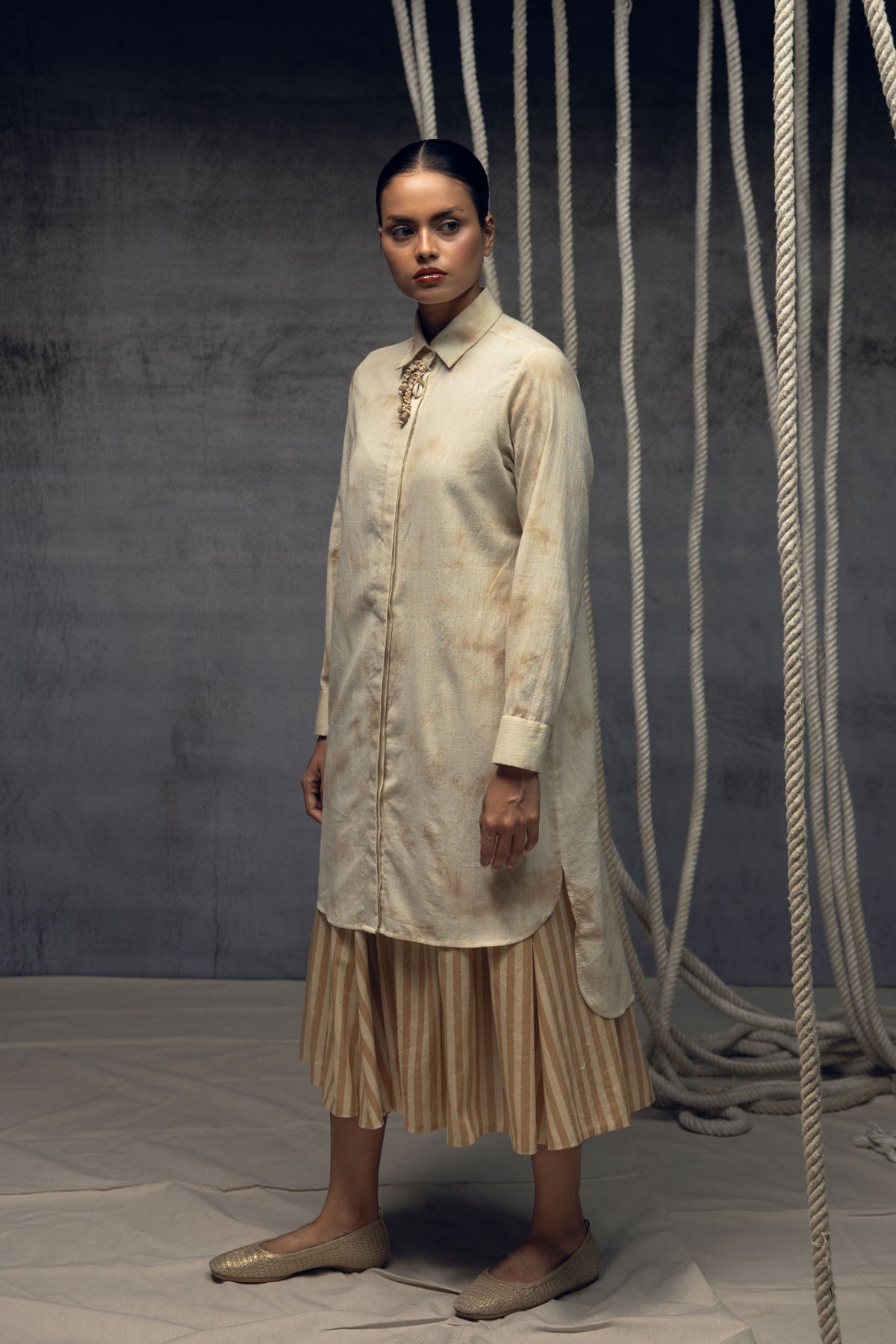 Ivory Ombré Shirt