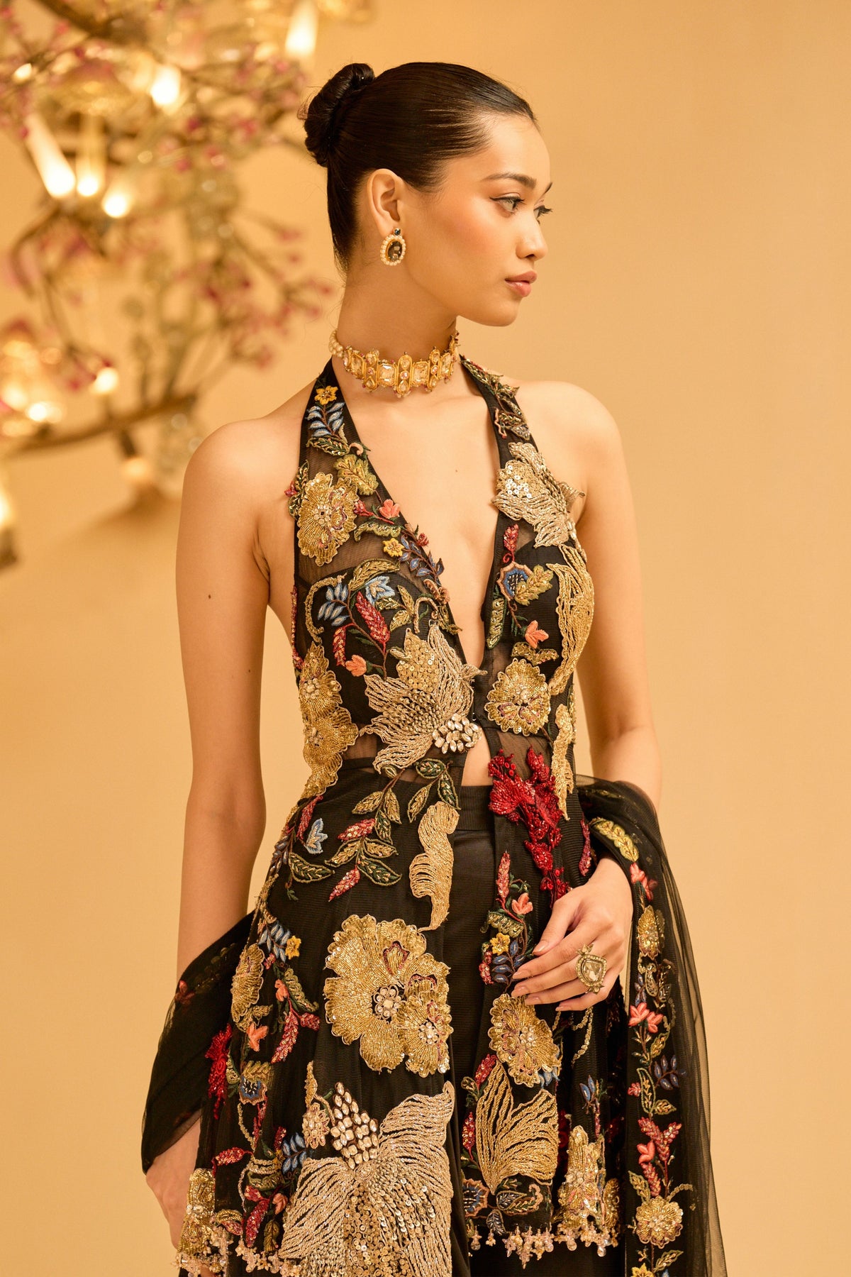 Noir Sharara Set
