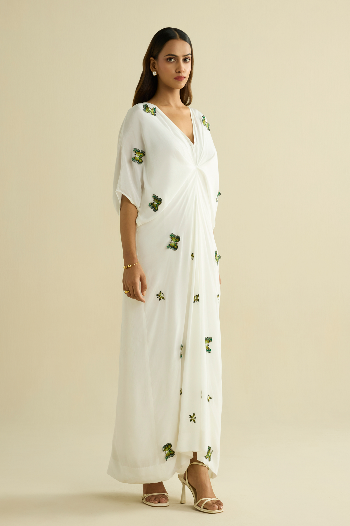 White Embroidered Kaftan