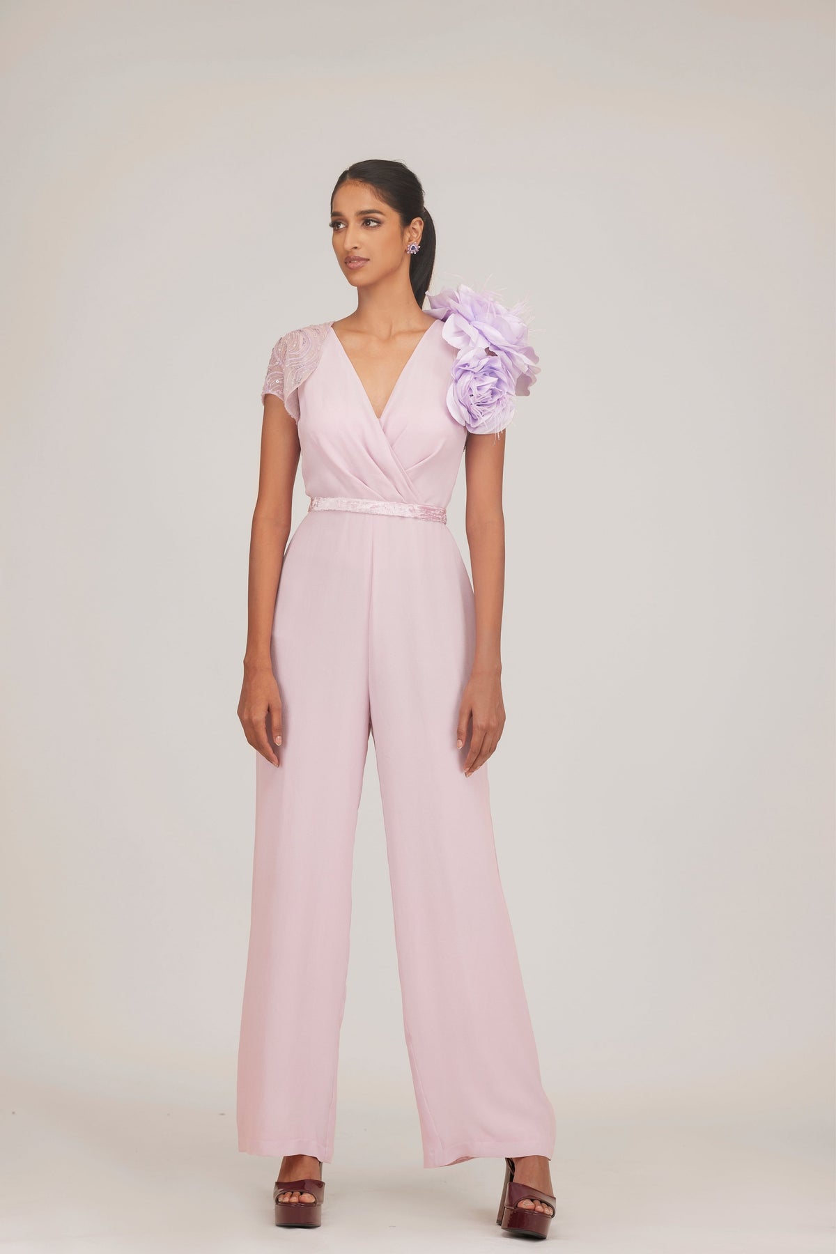 Lilac Bolero With Sleeves