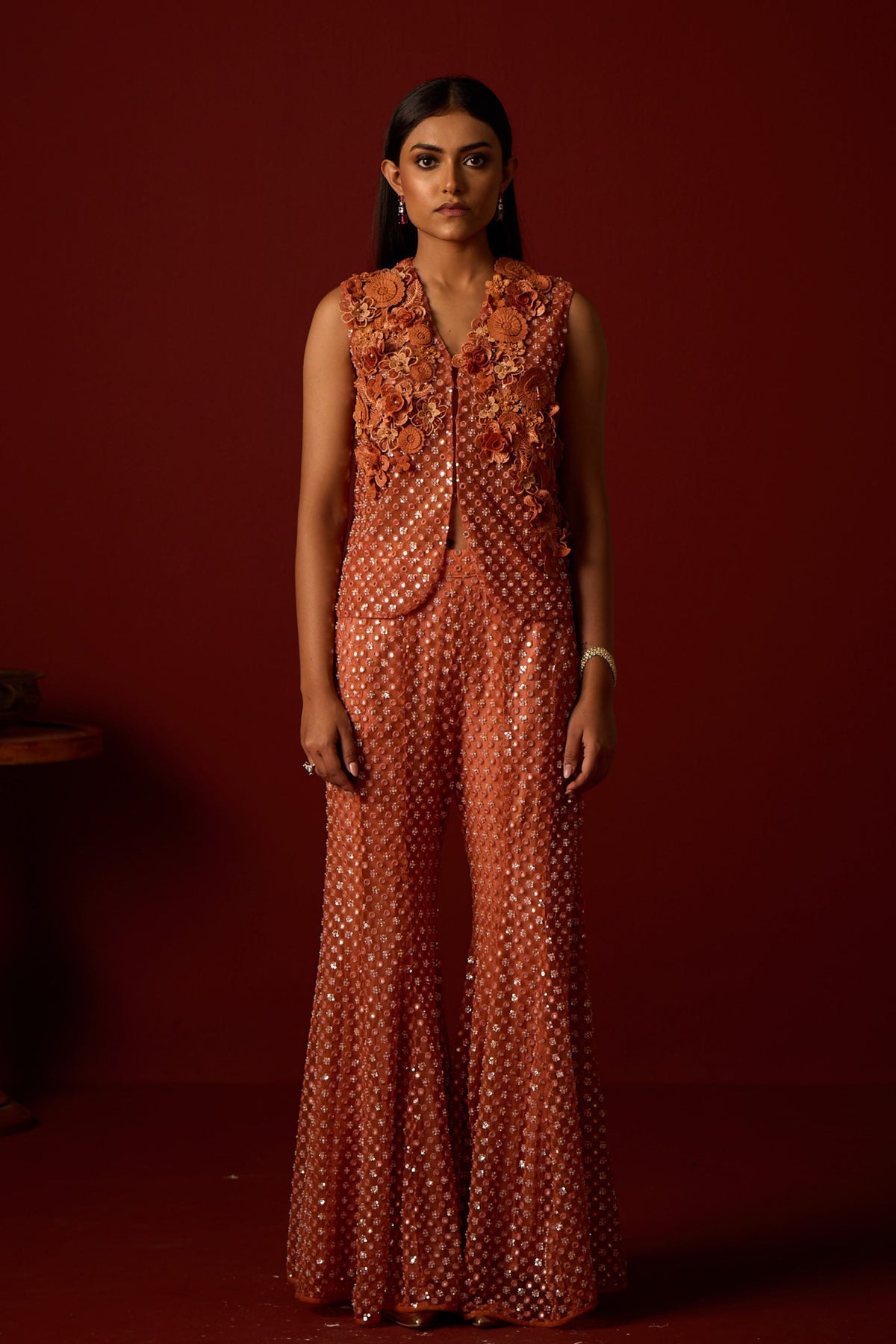 Embellished Bootcut Pants