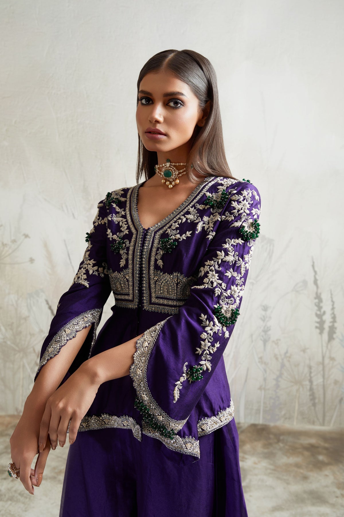 Purple Peplum Set