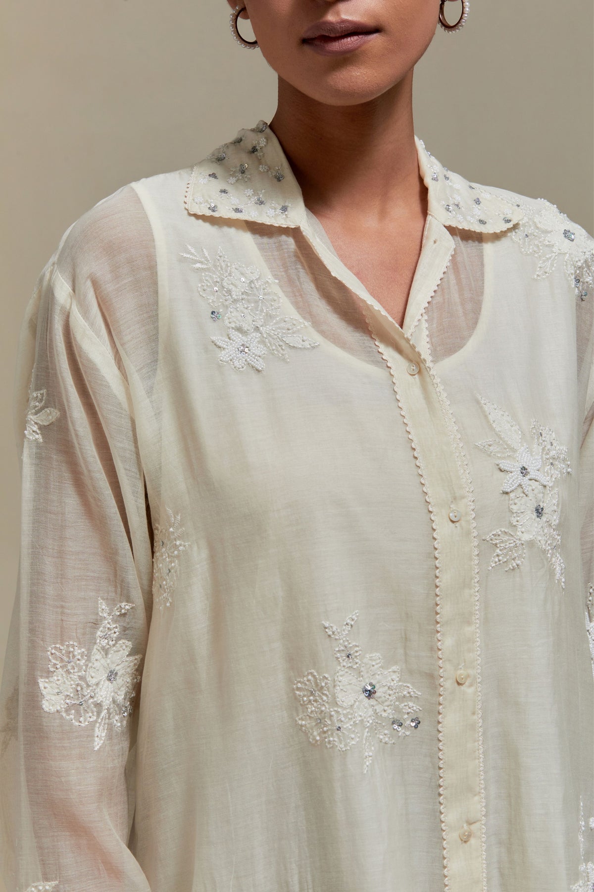 Off White Cotton Shirt