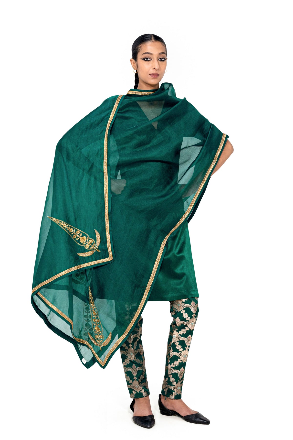Kedli Forest Green Dupatta