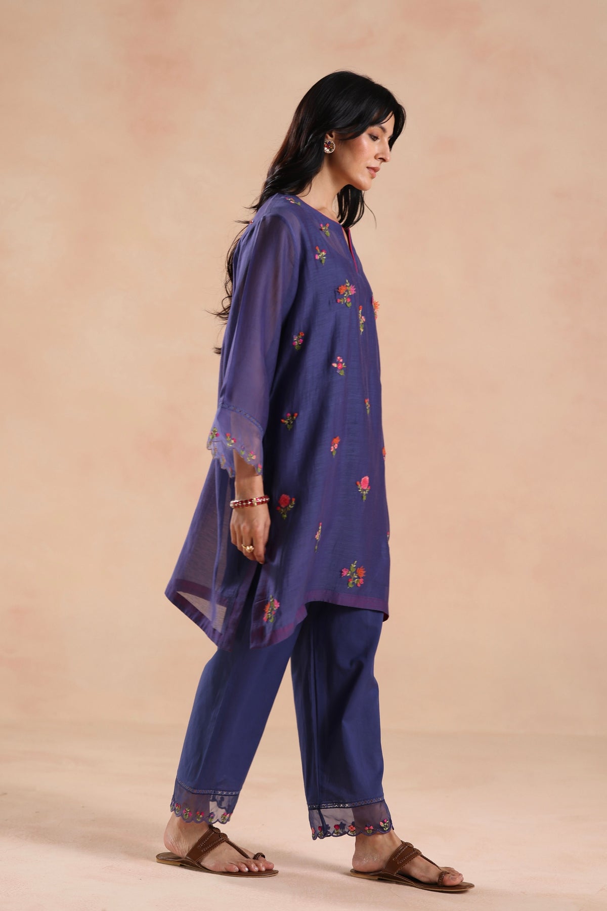 Raina Navy Blue Tunci Set